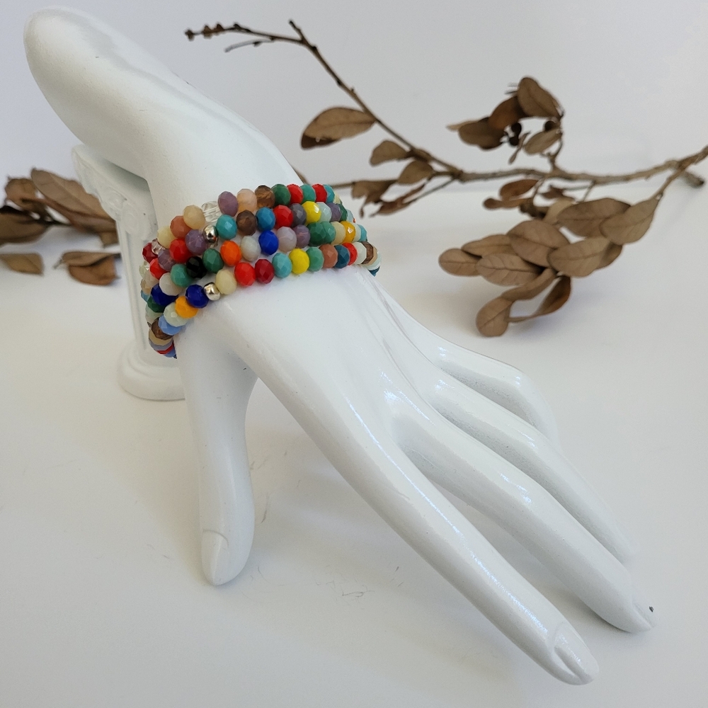 Handcrafted Mixed Crystal Bracelet by TerriBWhite Designs